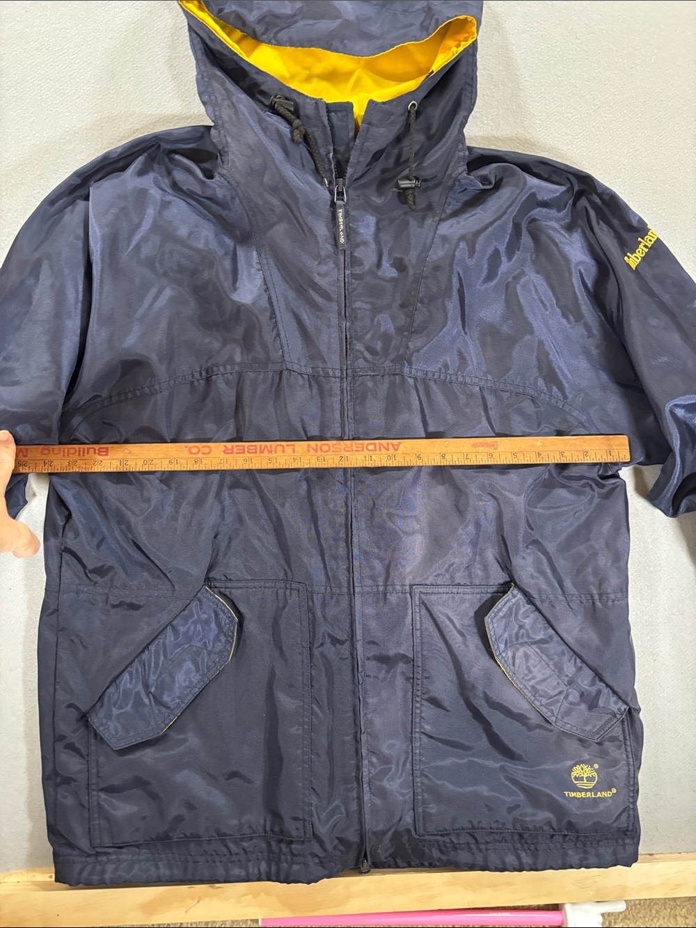 Timberland navy heavyweight outdoor windbreaker jacket M - Picture 7 of 15